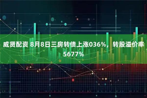 威贤配资 8月8日三房转债上涨036%，转股溢价率5677%