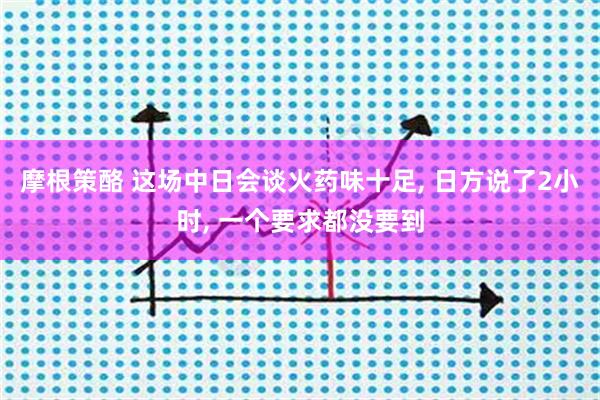 摩根策酪 这场中日会谈火药味十足, 日方说了2小时, 一个要求都没要到